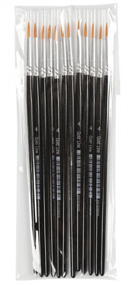ronde penselen maat 4 12 stuks