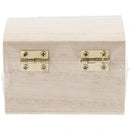 schatkist met magneet hout 8 x 6 x 4,5 cm