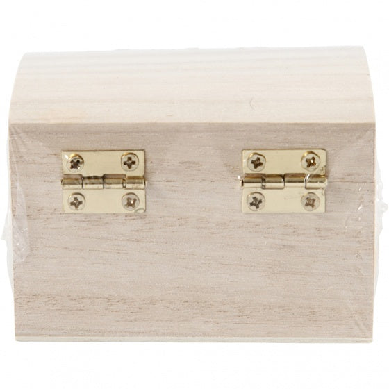 schatkist met magneet hout 8 x 6 x 4,5 cm