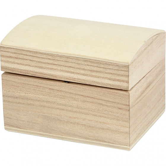 schatkist met magneet hout 8 x 6 x 4,5 cm