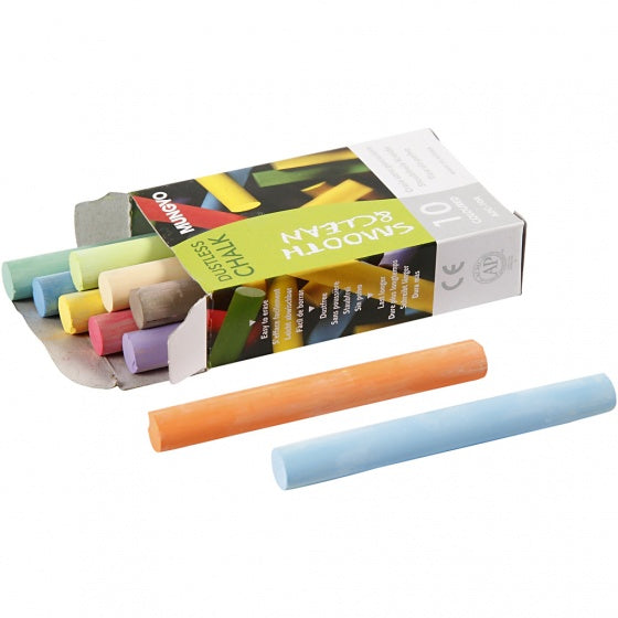 schoolbordkrijt junior 8 cm multicolor 100 stuks