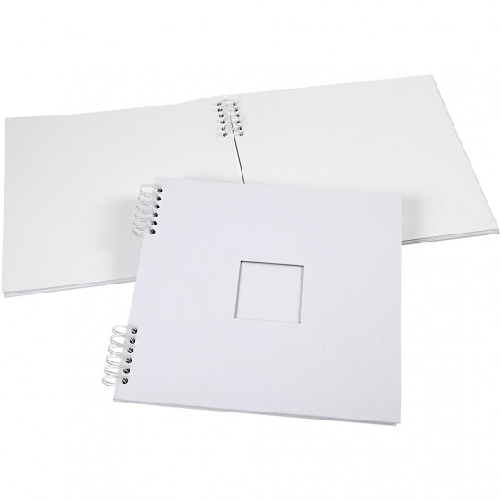 scrapbook spiraal gebonden 30,5 x 30,5 cm wit