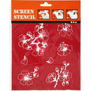 screen stencil bloemen 20 x 22 cm