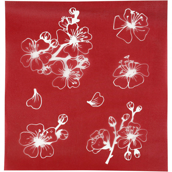 screen stencil bloemen 20 x 22 cm