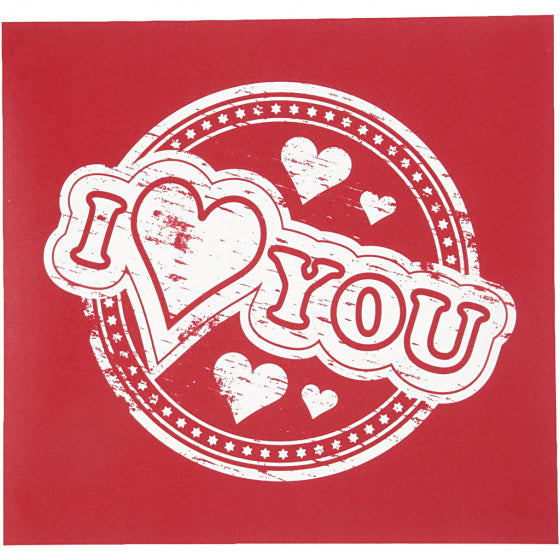 screen stencil I love you 20 x 22 cm