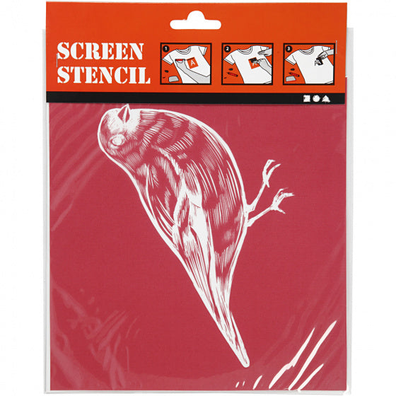 screen stencil vogel 20 x 22 cm