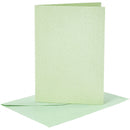set van 6 blanco kaarten en enveloppen 10,5 x 15 cm
