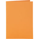 set van 6 blanco kaarten en enveloppen 10,5x15 cm oranje