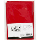 set van 6 blanco kaarten en enveloppen 10,5x15 cm rood