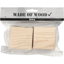 sieradendoosje hout unisex 6 x 6 x 3,5 cm 2 stuks