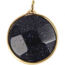 sieradenhanger 1,5 cm rond blauwe zandkristal