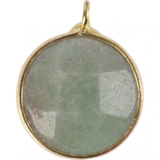 sieradenhanger 1,5 cm rond groene amazoniet