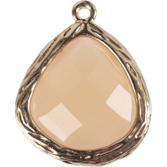sieradenhanger 15 x 18 cm rond beige