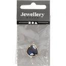 sieradenhanger 15 x 18 cm rond blauw