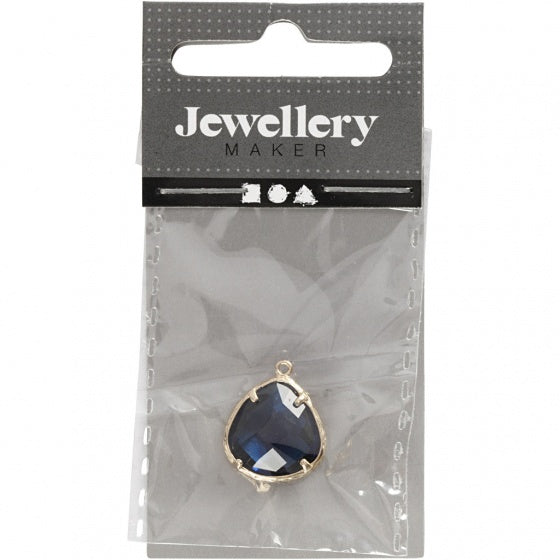 sieradenhanger 15 x 18 cm rond blauw