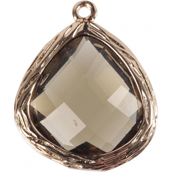 sieradenhanger 15 x 18 cm rond grijs