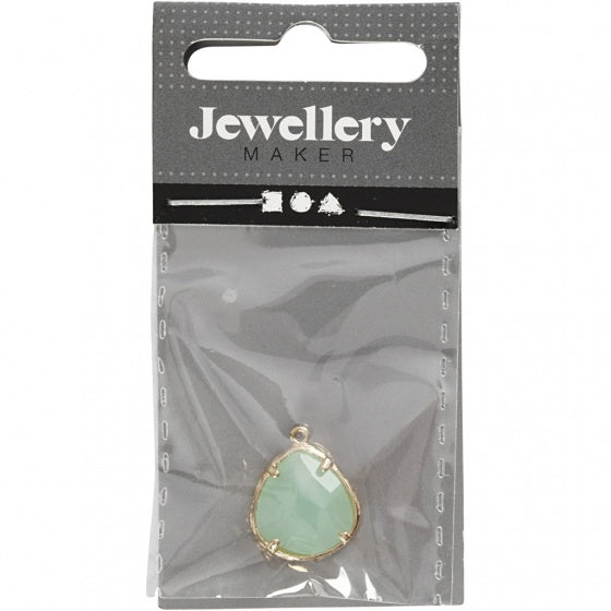 sieradenhanger 15 x 18 cm rond lichtgroen