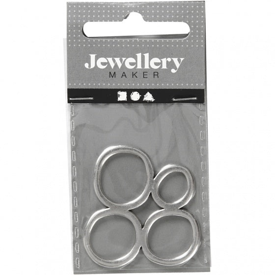 sieradenhanger 40 mm rond zilver