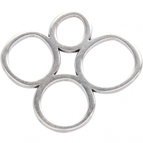 sieradenhanger 40 mm rond zilver