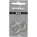 sieradenhangers 18 mm rond 3 stuks zilver