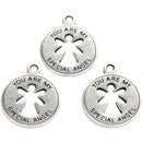 sieradenhangers 18 mm rond 3 stuks zilver