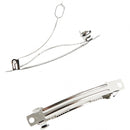 sierspelden staal 6 cm zilver 3 stuks