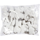 sleutelhangerfiguren 6-10 cm katoen wit 15 stuks