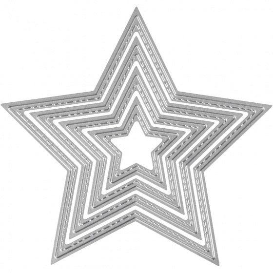 snijmal sterren 3,5-11,5 cm zilver