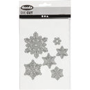 snijmallen sneeuwvlokken 2-6 cm zilver 6 stuks