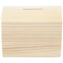 spaarpot hout unisex 10 x 8 x 7 cm