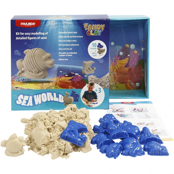speelzand Seaworld 600 gram met 10 vormpjes