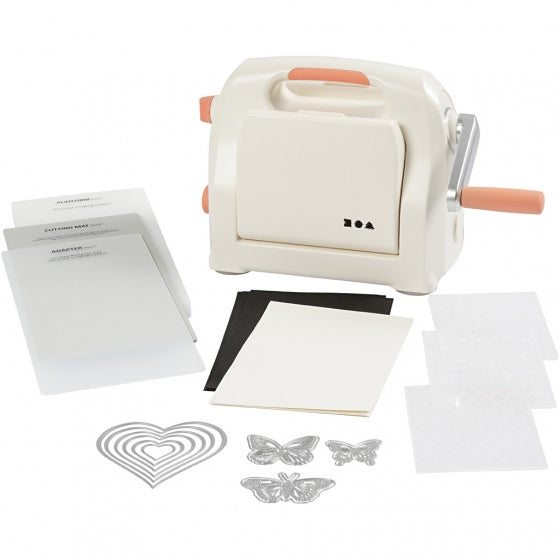 stans- en embossingmachineset A5 wit/oranje