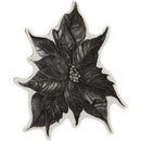 stempel Kerstster rubber 14 x 11 cm bruin per stuk