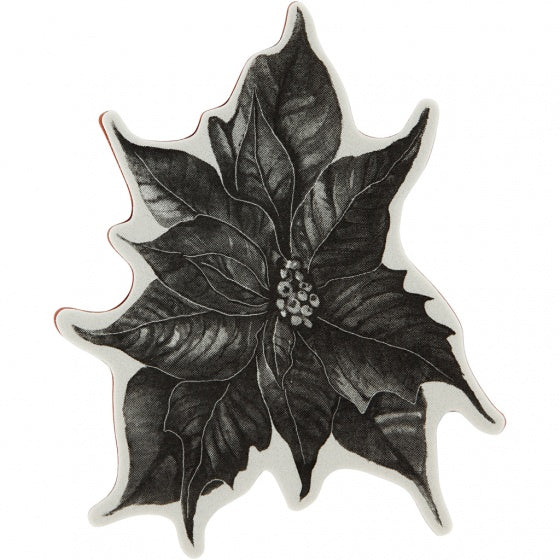 stempel Kerstster rubber 14 x 11 cm bruin per stuk