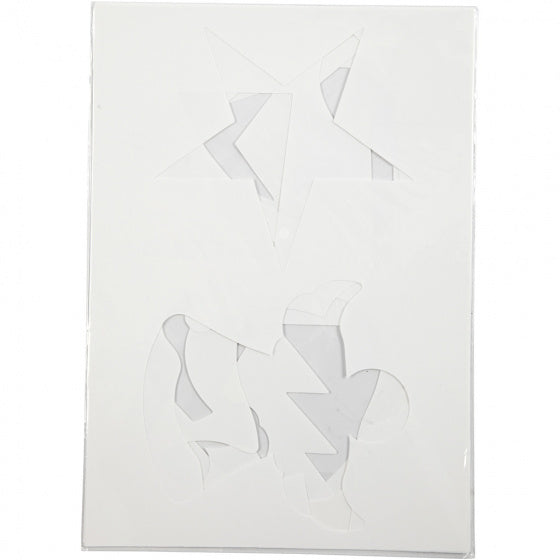 stencils 21 x 30 cm 5 stuks