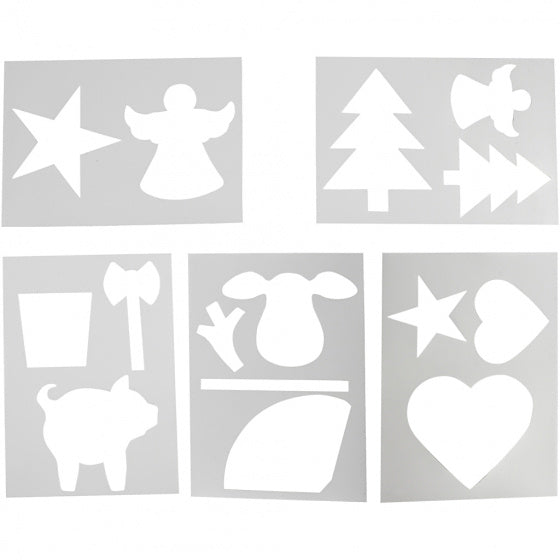 stencils 21 x 30 cm 5 stuks