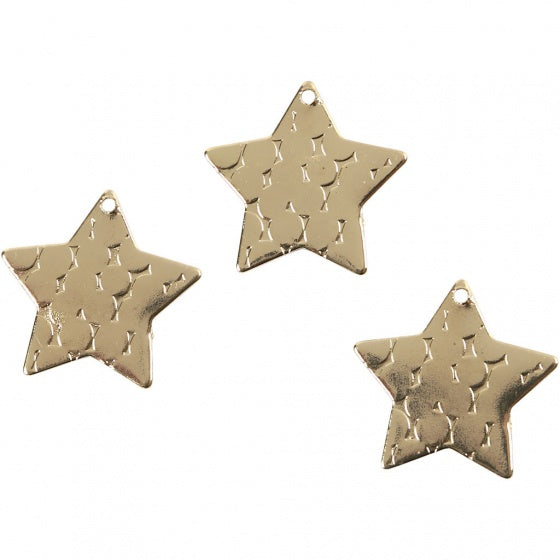 sterretjes 15 mm rond 4 stuks goud