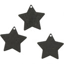 sterretjes 15 mm rond 4 stuks zwart