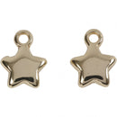 sterretjes 8 mm rond 4 stuks goud