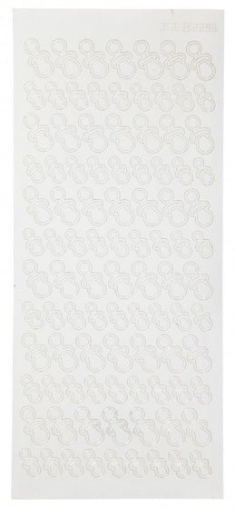 stickers dummies 10 x 23 cm wit