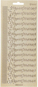 stickers glitter goud Hyvaa Pääsiäistä patroon