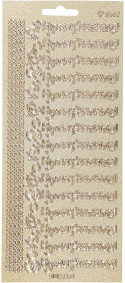 stickers glitter goud Hyvaa Pääsiäistä patroon