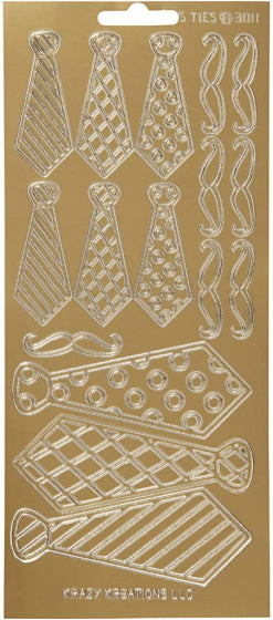 stickers goud stropdassen patroon