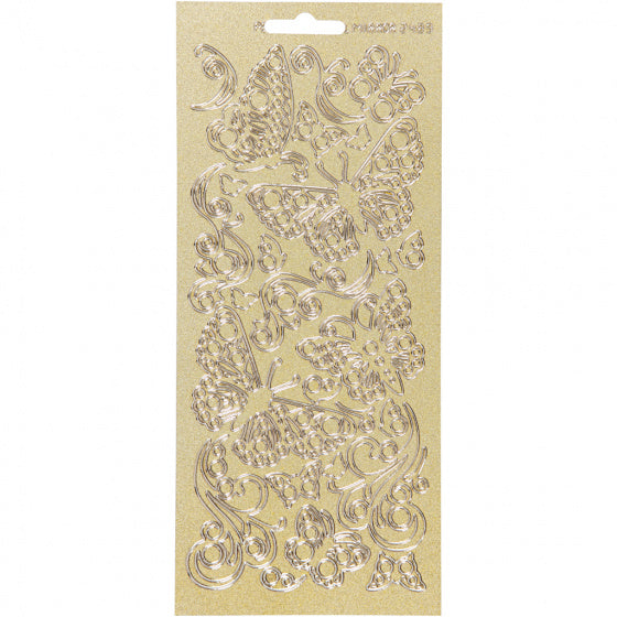 stickers goud vlinder patroon