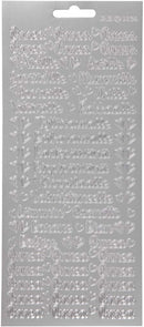 stickers zilver Onnea/aidille patroon