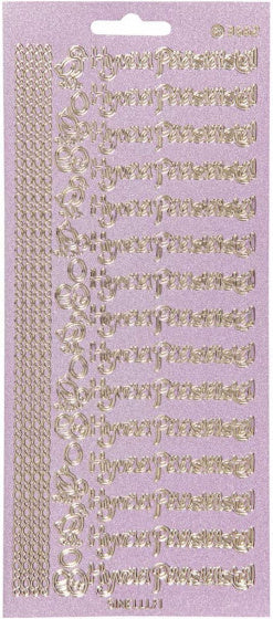 stickers paars goud Hyvaa Pääsiäistä patroon