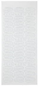 stickers petjes 10 x 23 cm wit