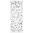 stickers vlinder zilver 10 x 24 cm 28-delig