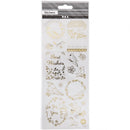 stickers vogels goud 10 x 24 cm 17-delig