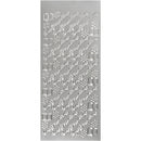 stickers Vormsel 10 x 23 cm zilver